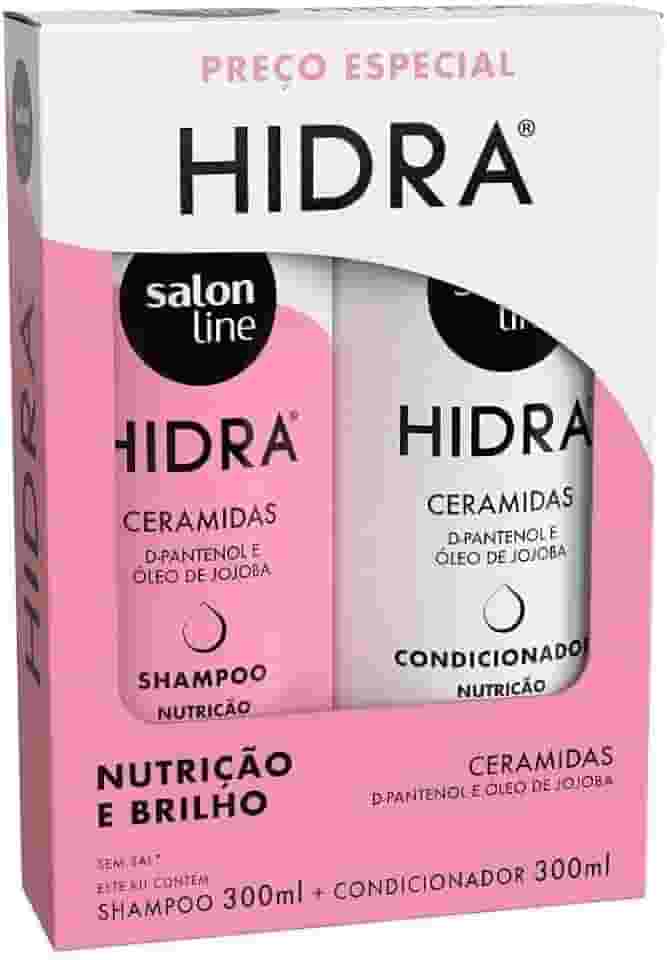 Salon Line, Kit Shampoo e Condicionador, Hidra Nutrição e Brilho, Vegano - Todos os Tipos de Cabelos, 300 ml cada