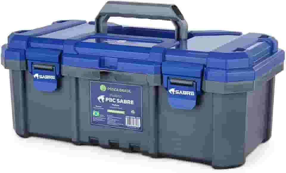 Pesca Brasil, Maleta Organizadora 15L Amplo Espaço Interno Estojo Removível Travas Seguras, PBC Sabre