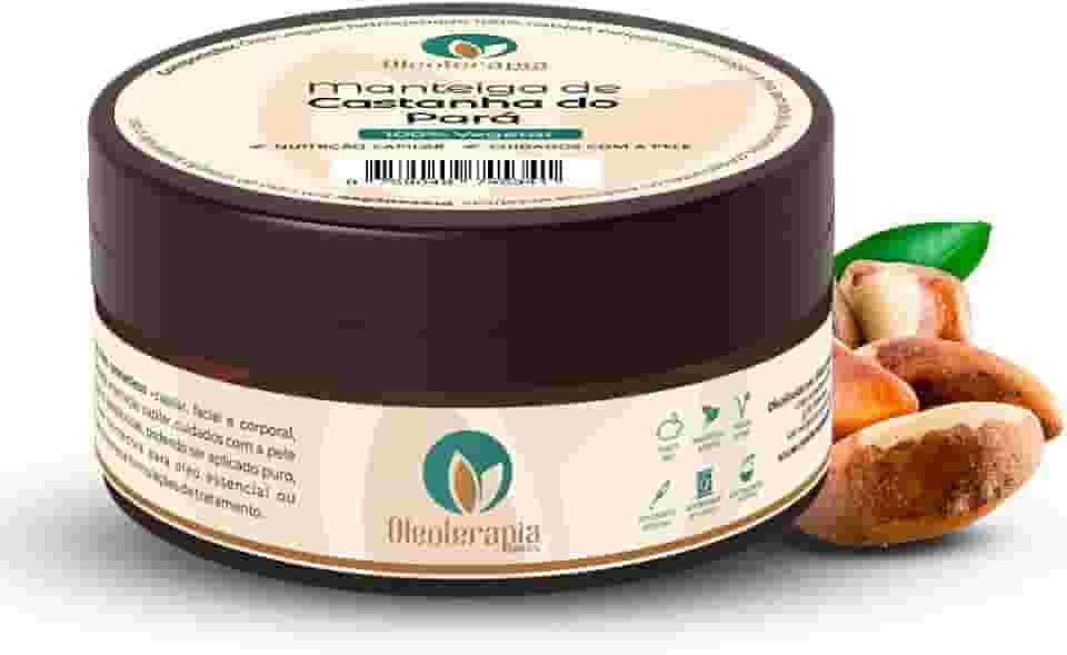 Manteiga de Castanha-do-Pará 100% vegetal - uso capilar e corporal (60g)