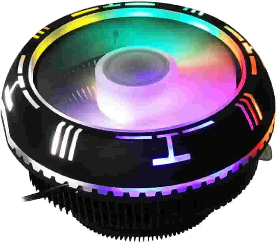 Cooler CPU Intel AMD Gamer LED RGB 120mm Com Pasta Termica + Suporte Intel 775 115X 1200 1356