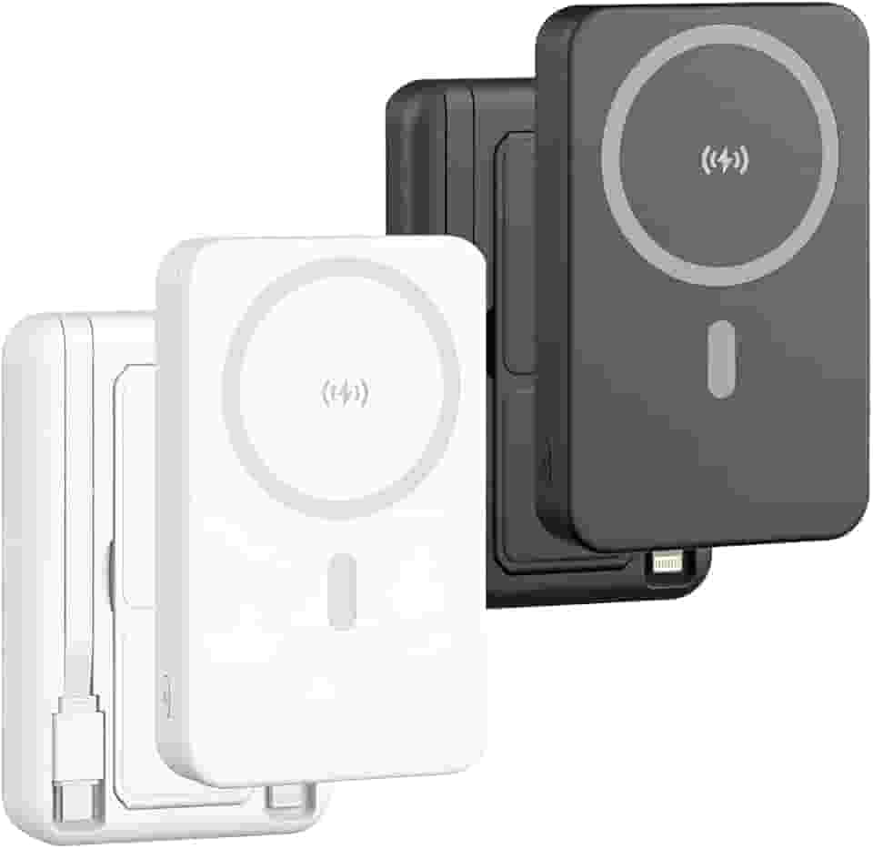 Power Bank 10000mAh Turbo Carregador Portátil Universal por Indução 10.000mAh Carregamento Ultra Rápido Suporte Dobrável Compatível Com Celular Com Carregamento Magnético USB-C PD QC 22.5w Universal