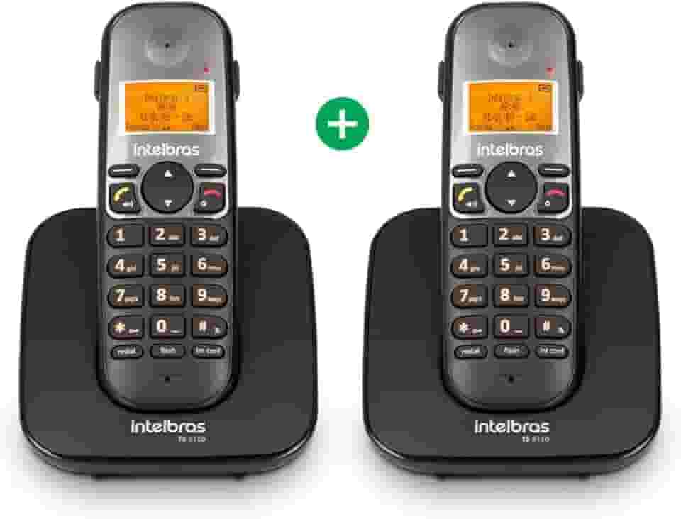 Telefone Sem Fio Digital com Ramal Adicional TS 5122 Preto Intelbras