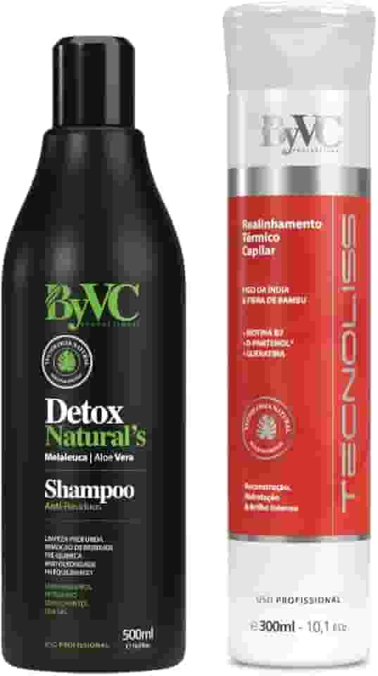 ByVC Professional: Shampoo Preparador Detox Antiresíduos + Realinhamento Térmico Capilar Progressiva Tecnoliss