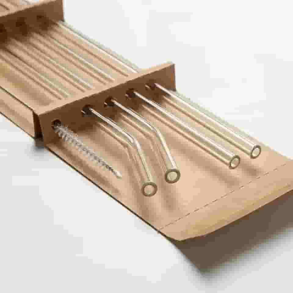 Kit 4 Canudos de Vidro Reutilizáveis com Escova de Limpeza – Sustentável, Higiênico e Ecológico