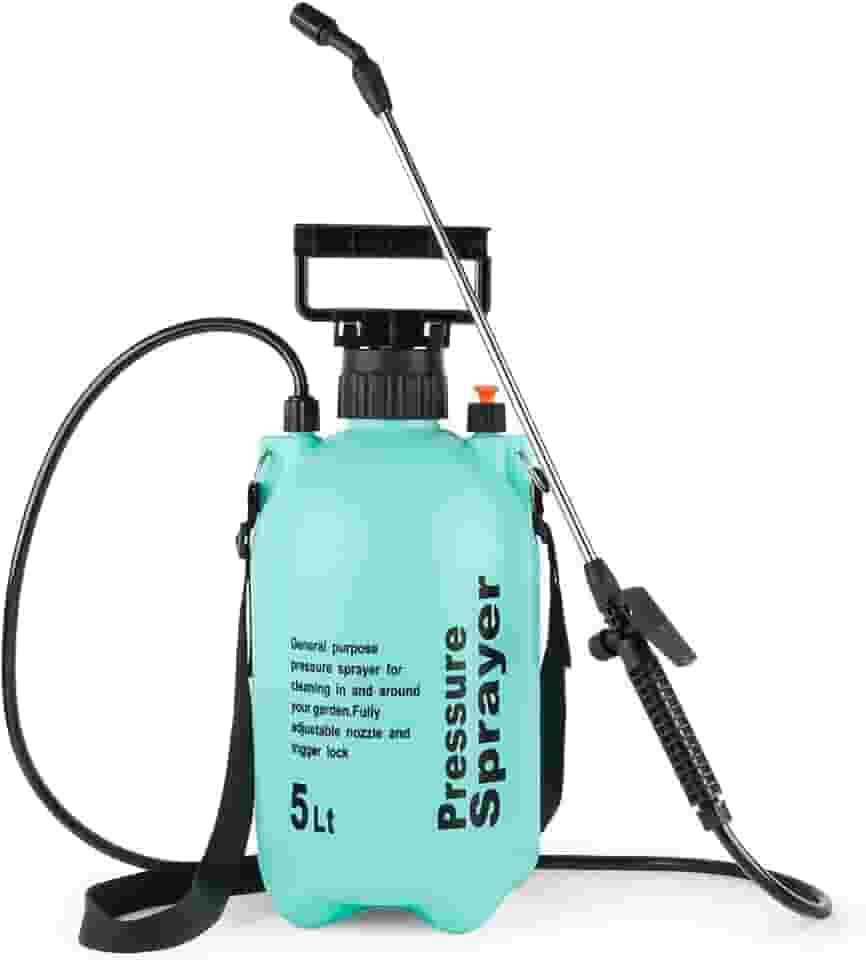 Pulverizador de Compressão Prévia,5L, Pulverizador Manual, Azul, 56 * 38 * 45cm
