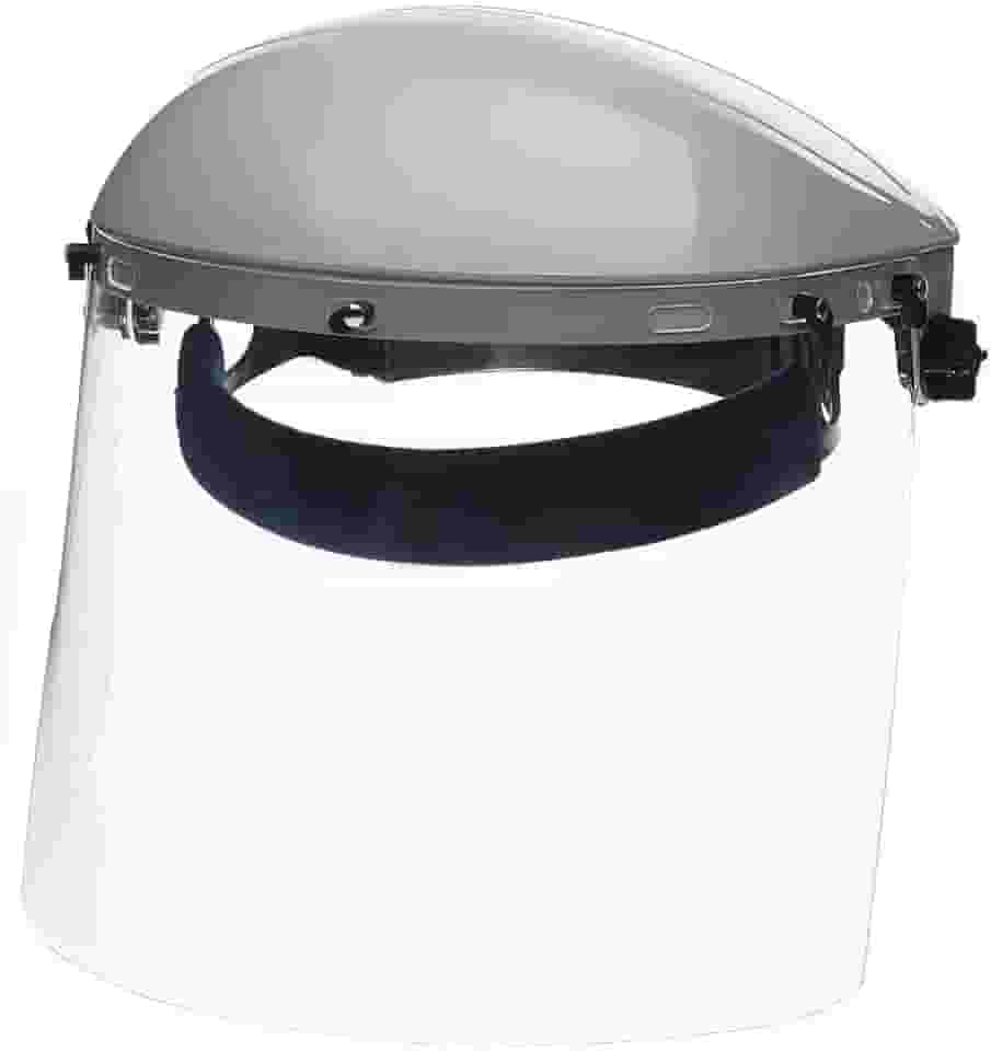 Sellstrom Advantage Face Shield - Máscara Leve Com Coroa E Arnês De Cabeça Com Catraca, Para Trabalho, Retificação, Corte - Ansi Z87.1 - Janela De Policarbonato Transparente Sem Revestimento