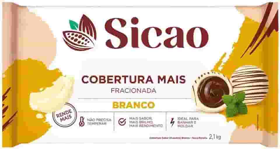 Chocolate Branco Cobertura Mais em Barra 2,1Kg Sicao
