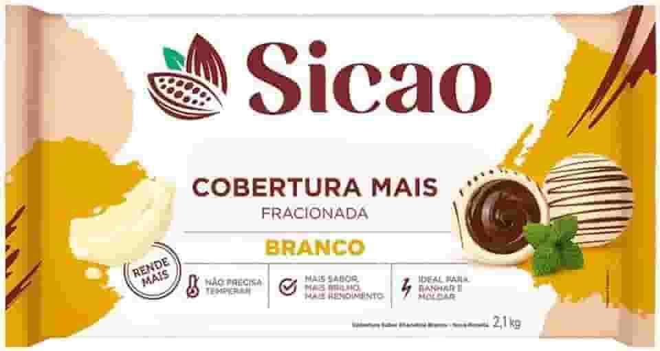 Chocolate Branco Cobertura Mais em Barra 2,1Kg Sicao