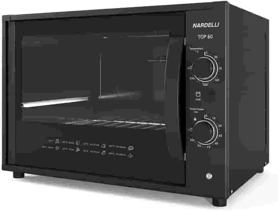 Forno Nardelli Elétrico Bancada Top 60 Black 60 Litros