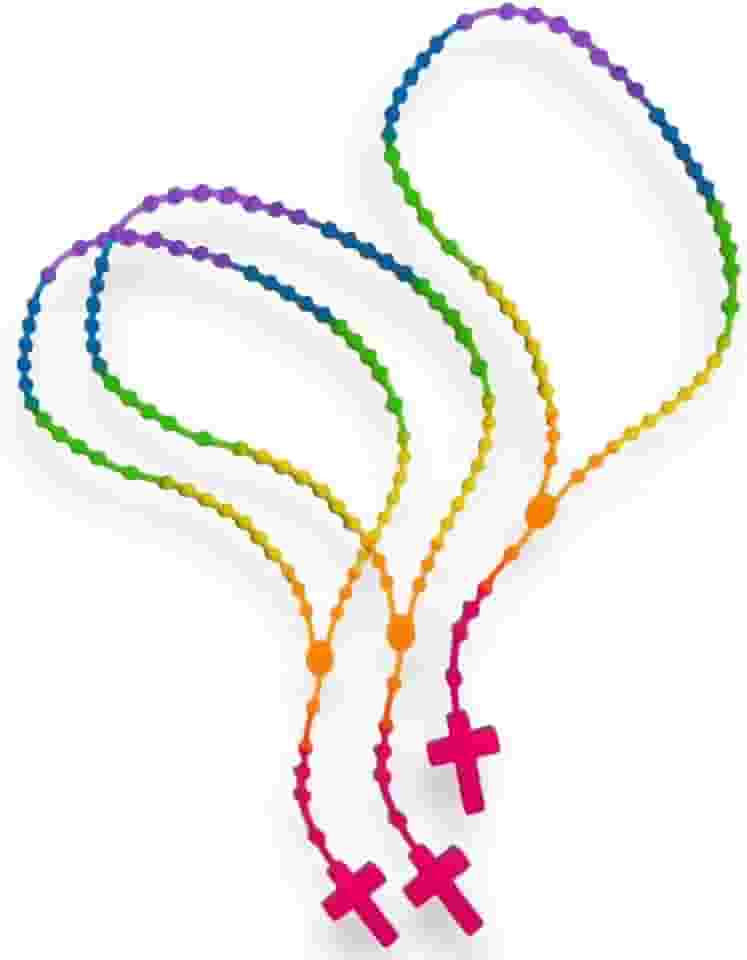 Terço Silicone Colorido Infantil Acampamento Cores Variadas