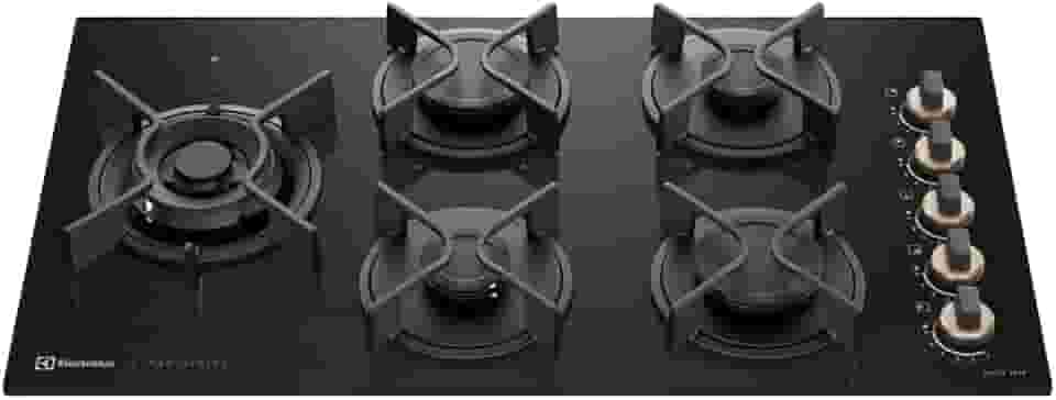 Electrolux Cooktop 5 Bocas a Gás Electrolux Mesa de Vidro Pro Series ChamaPrecisa e Multi Chama (KE5PS) Bivolt