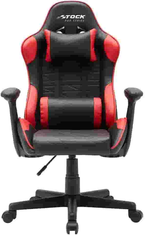 Cadeira Gamer Giratória Infantil Stock Car Blume Office Poliuretano (pu) Preto Vermelho Base Rodizio