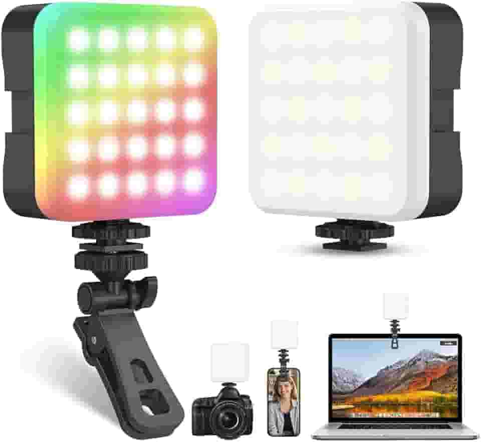 Luz De LED, Para Gravar Video Fotografia E Vídeo, Portátil, Bicolor, Com Suporte, Fixador Versátil (Quadrado)
