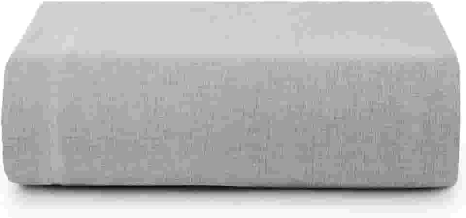 Lençol Avulso Superior Solteiro sem Elástico Sobre Lençol Percal 400 Fios Antiácaro, Anti-pilling com Toque Extra Macio (Linho Cinza, Solteiro)