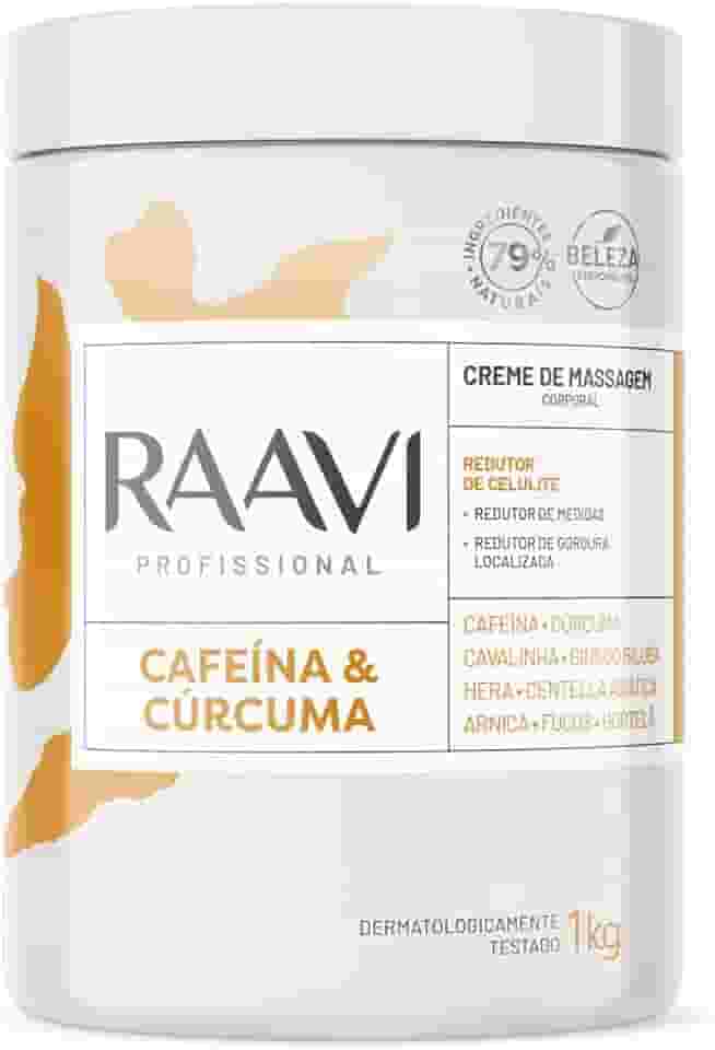 Raavi Creme De Massagem Cafeina E Curcuma 1 Kg