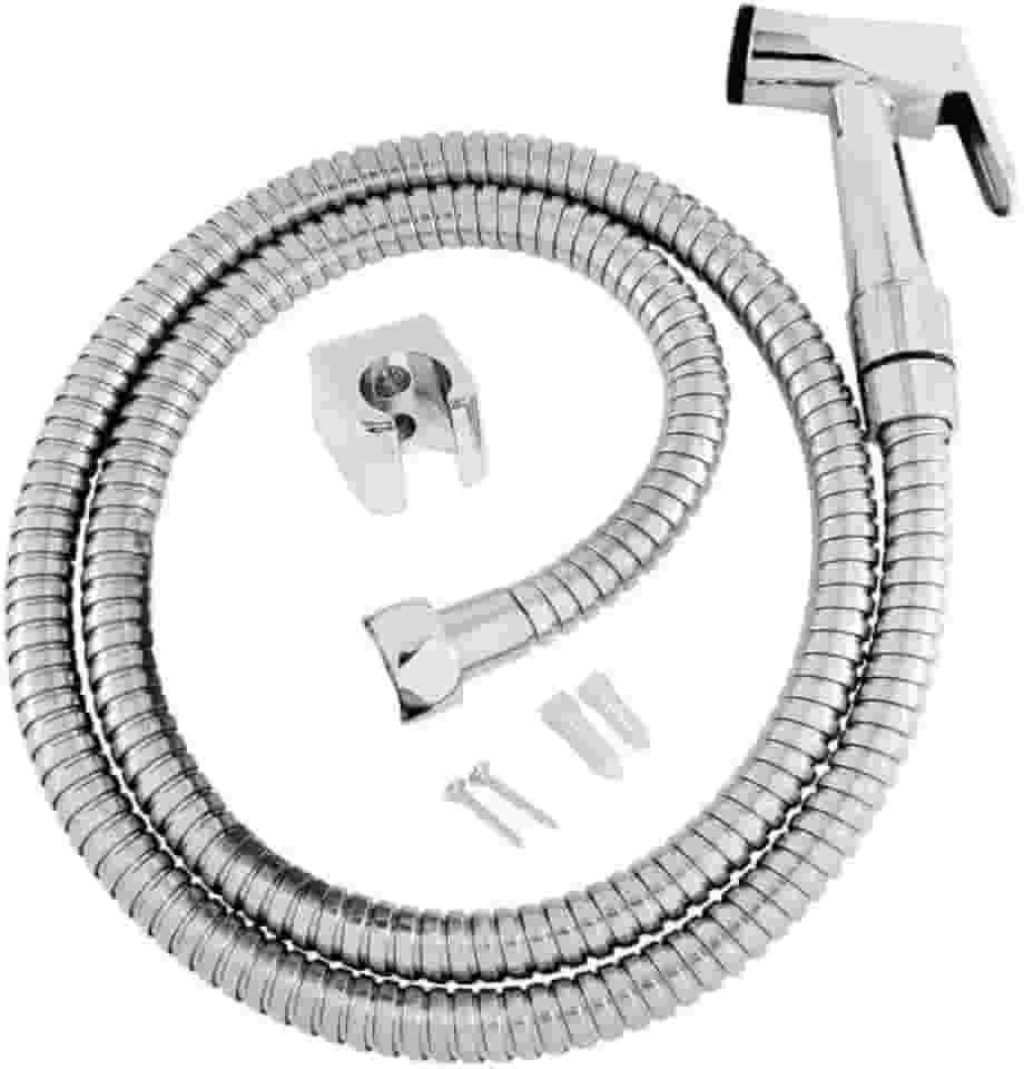 Ducha Higiênica Metal Gatilho Mangueira 1,20 Mt Sem Registro Cor:Cromado