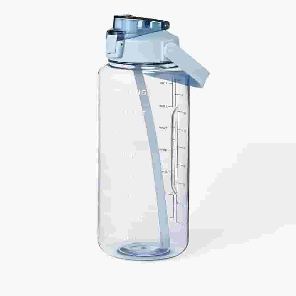 Garrafa de Água 800Ml Litros com Canudo para Esportes Academia Corrida Acampamento Escola Squeeze Casa Buritis (Azul)