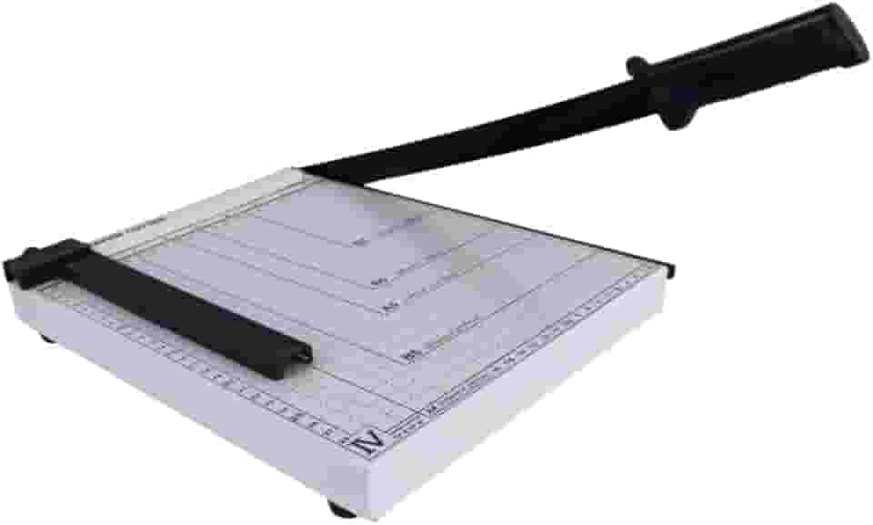 GUILHOTINA DE PAPEL A4 EM AÇO COM TRAVA ATÉ 12 FOLHAS