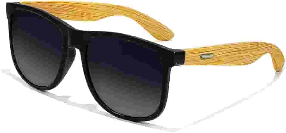 Óculos de Sol Madeira Bambu Premium Masculino Quadrado Verão