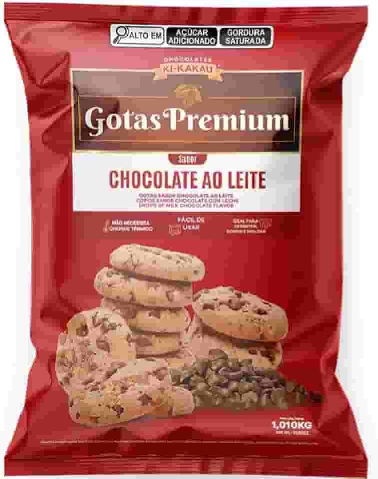 Chocolate em Gotas Premium Ao Leite 1,01kg – Kikakau – Gotas de Chocolate Profissional para Confeitaria, Recheios e Coberturas