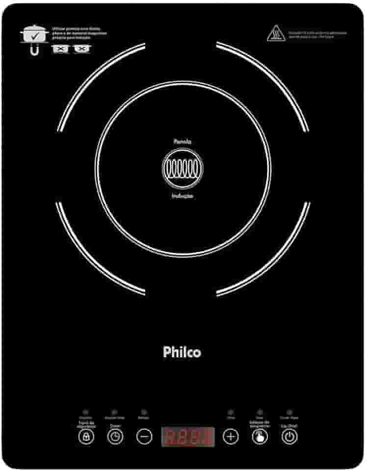 Cooktop de Indução Philco PCT10A Diferentes Níveis de Potência e Temperaturas 220V