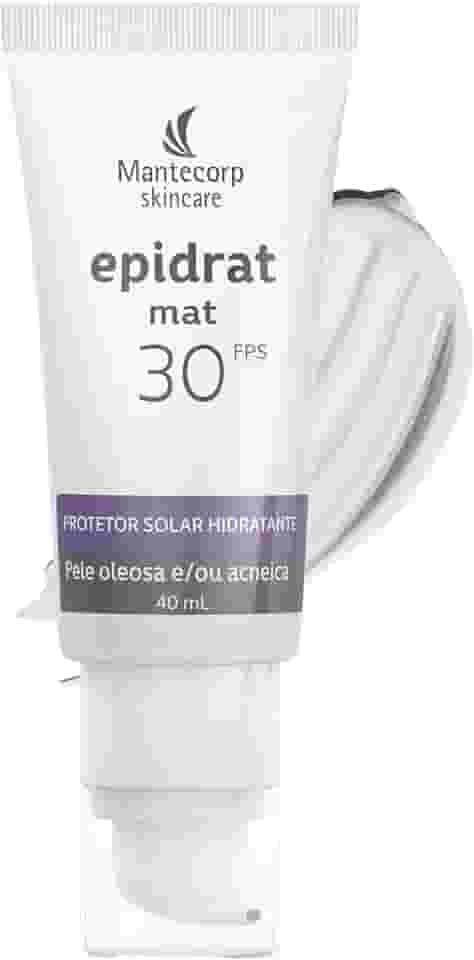 MANTECORP - Protetor Solar Hidratante Epidrat Mat Sem Cor FPS 30 - Textura Leve Efeito Ultramate, Reduz Rugas, Alta Proteção UVA e UVB - 40ml