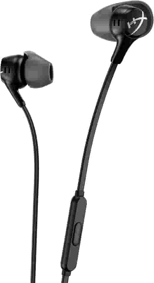 Fone de Ouvido HyperX Cloud Earbuds II - Otimizado para Celular, Microfone Integrado, 4 Tamanhos de Pontas Auriculares, Inclui Case Rígida, Preto (70N24AA)