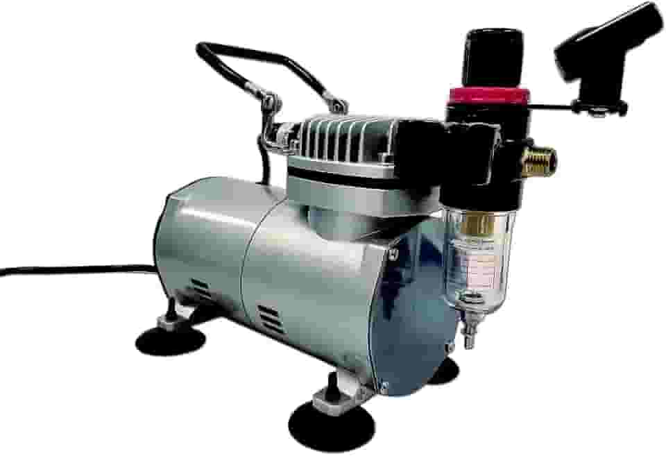 Genérico Compressor Ar Direto Aerografia Bivolt ON11 Onetools - Com Manômetro, Filtro de Ar, Regulador Pressão e Mangueira Inclusos