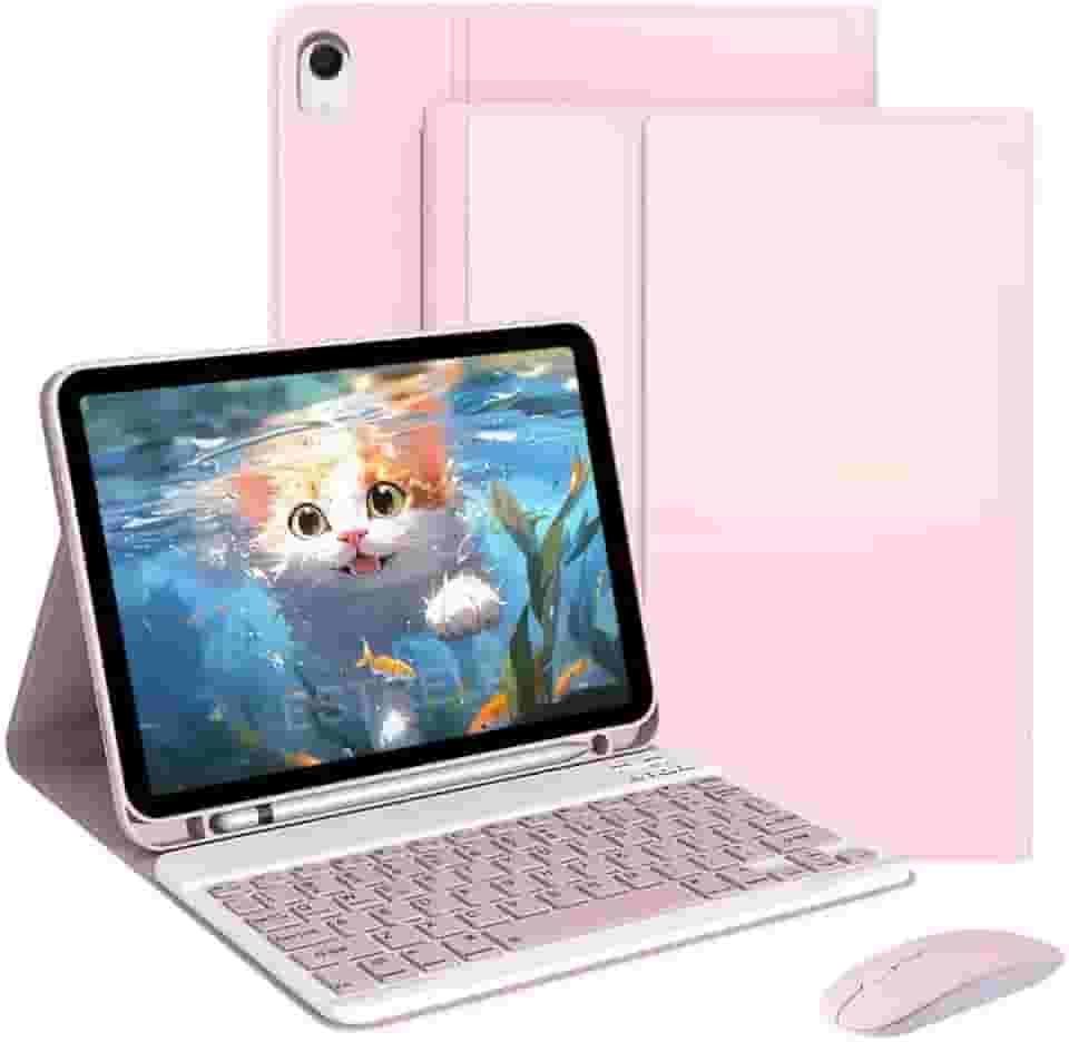 Teclado BluetoothCom Mouse e Capa Para Samsung Galaxy Tab S9 FE+/S9 + de 12,4 polegadas