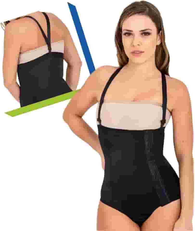 Cinta Abdominal Pós-Cirúrgica Pós-Parto Modeladora Compressora com Fecho Lateral e Alça Destacável 60608 - New Form (2GG, Preto)