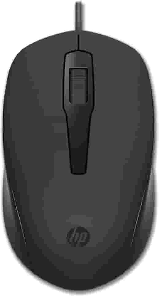 Mouse USB HP 150 - Plug and Play, com Design Elegante, Ambidestro e Ergonômico, Sensor Óptico 1600 DPI, Confortável e Preciso, Compatível com Windows, Cor Preta (240J6AA)