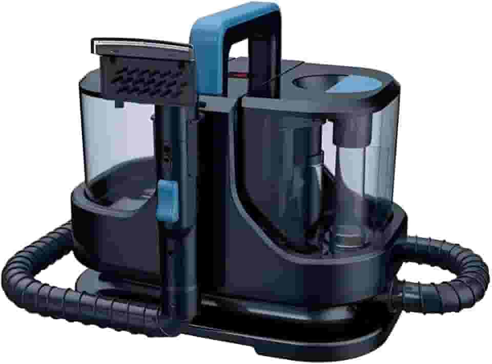 Extratora Profissional de Limpeza, 850W, Reservatório 1,5L, Para Colchões, Sofás e Tapetes, Sistema de Injeção e Sucção, Preto e Azul, Cabo 5m, 2 Bicos