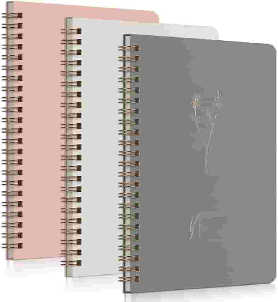 (1 Book) Aesthetic Spiral Notebook For Women - Cute College Ruled 8x6 Journal/Notebook with Large Pockets And Lined Pages - Perfect Supplies to Stay Organized at Work or School