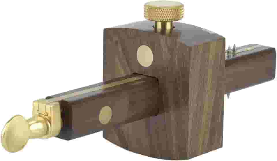 Material de ébano Multifuncional Carpinteiro de 8 Polegadas Marca de Madeira Raspador, Slideway de Latão, Estrutura de Alfinetes Duplos para Marcação Precisa, Robustez para