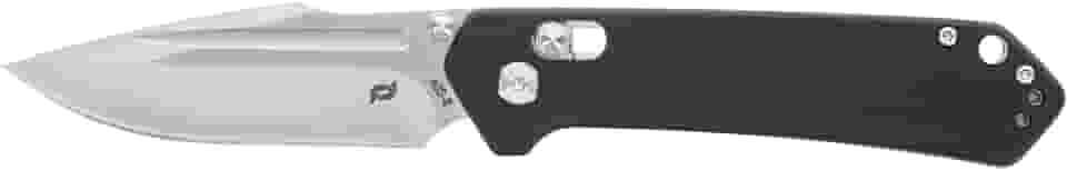 Schrade Delta Class Divergent 18,8 cm com lâmina de aço AUS-8 de 7,6 cm e cabo G10 para EDC, preto