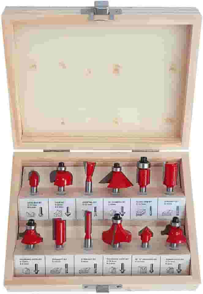 Kit De Fresas Para Tupia Madeira 6mm Com 12 Peças Charbs