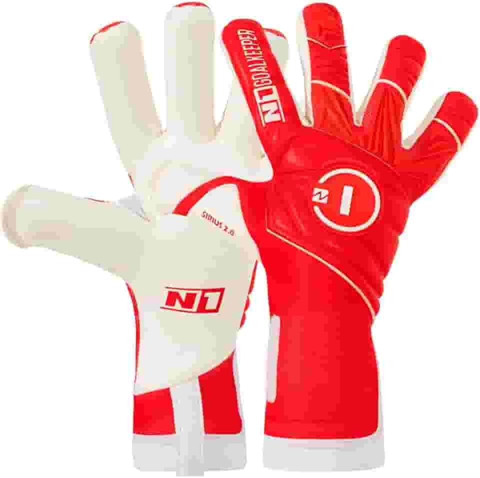 Luva de Goleiro Campo e Society Profissional N1 Sirius Cor:Red, Tamanho:10