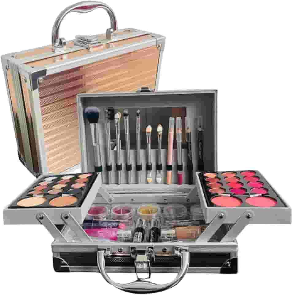 Maleta De Maquiagem Completa Profissional 54 Itens + Pincéis