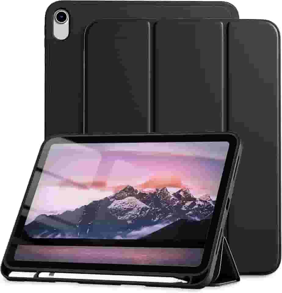 Capa Case PREMIUM Anti Impacto com função sleep e suporte para iPad 10 10.9" e iPad 11 A16 2025 Com Compartimento Para Pencil Caneta Tampa Magnética (Preto)