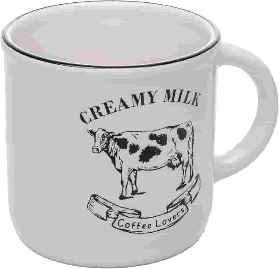 LYOR - Caneca Creamy Milk 180ml Branca Cerâmica