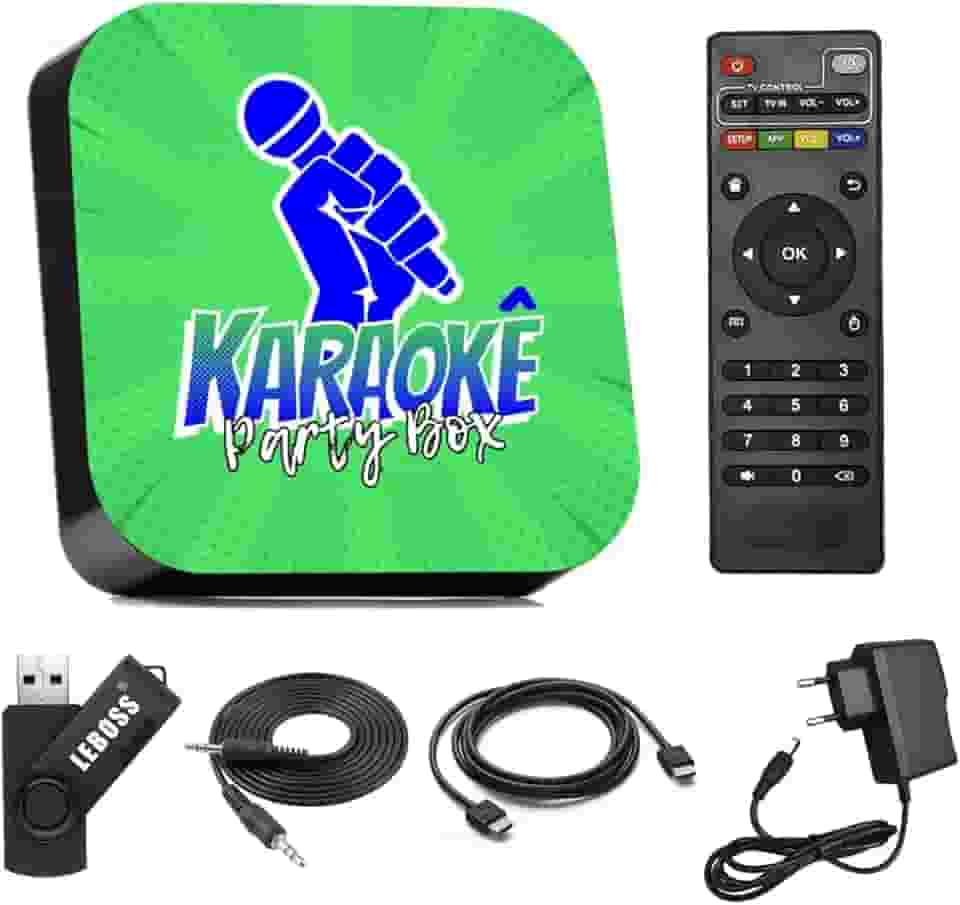 Karaoke Party Box Verde Profissional Com Pontuação +de 2000 Músicas (Não precisa de internet) ORIGINAL