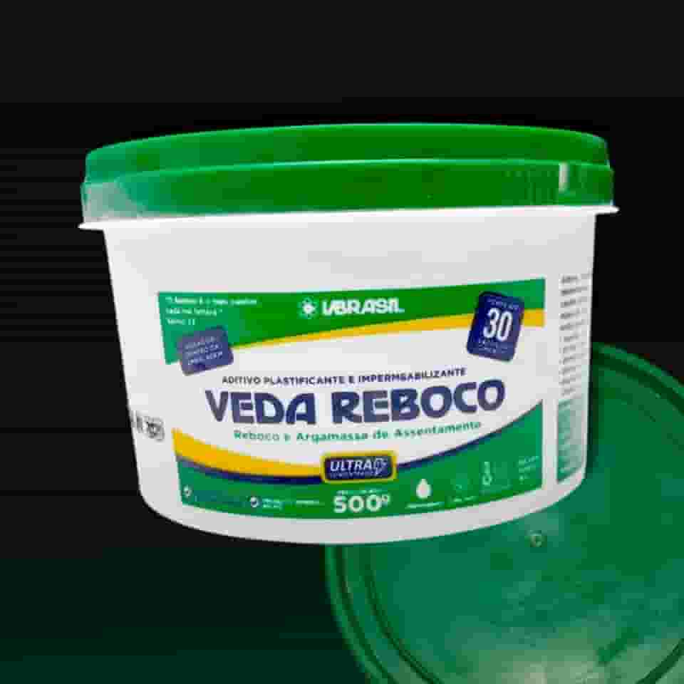 Veda Reboco 500g Nanotecnológico | Aditivo Impermeabilizante Para Reboco E Alvenaria | Melhora Aderência, Reduz Rachaduras E Garante Proteção Contra Umidade Em Paredes Internas E Externas