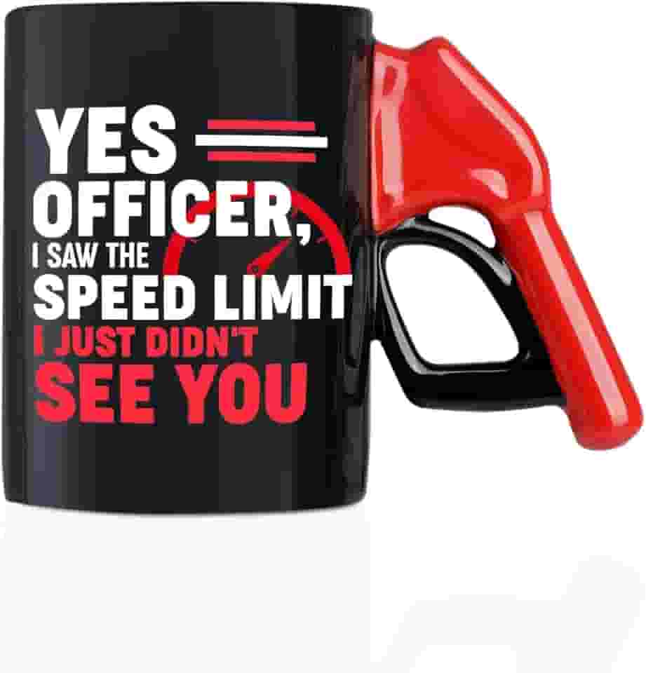 Onebttl Presentes de carro para homens, mulheres - Caneca de café de reabastecimento - Presente para amantes de carros - Caneca de cerâmica engraçada de 400 ml - Vejo você