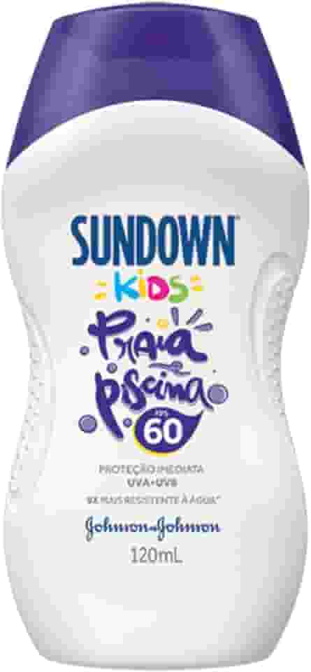 Protetor Solar Infantil Corpo e Rosto SUNDOWN® Praia e Piscina Kids FPS 60, 120mL