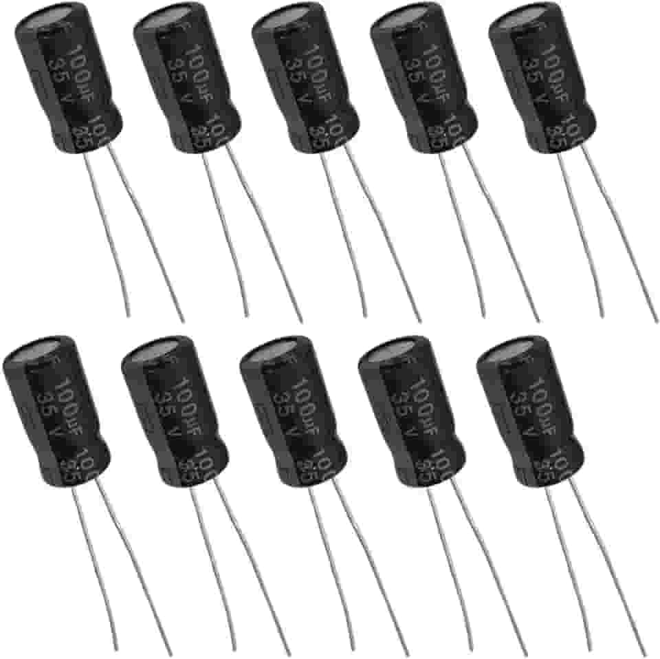 Capacitor Eletrolítico 100uF 35V - Kit 10 Peças