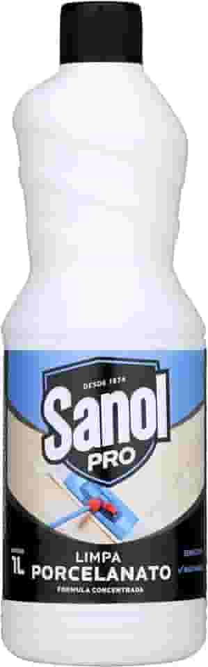 Limpa Porcelanato, Sanol Pró, 1 Litro, Branco