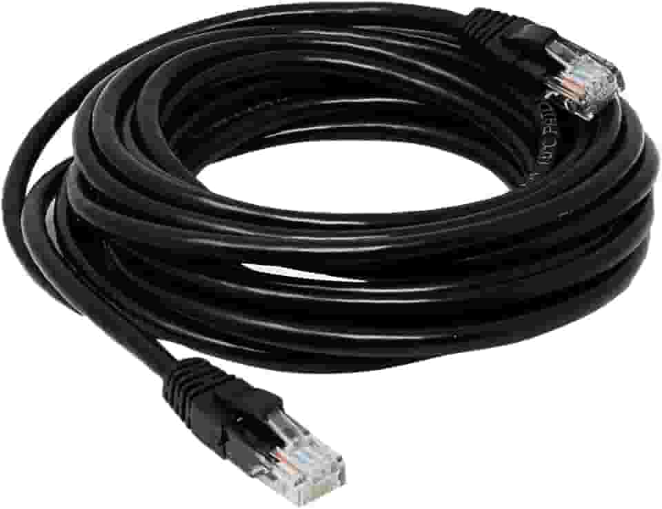 Cabo de Rede PlusCable Preto 5Metros PC-ETHU50BK Cat.5E Patch Cord - Conectores RJ45 Capa de PVC