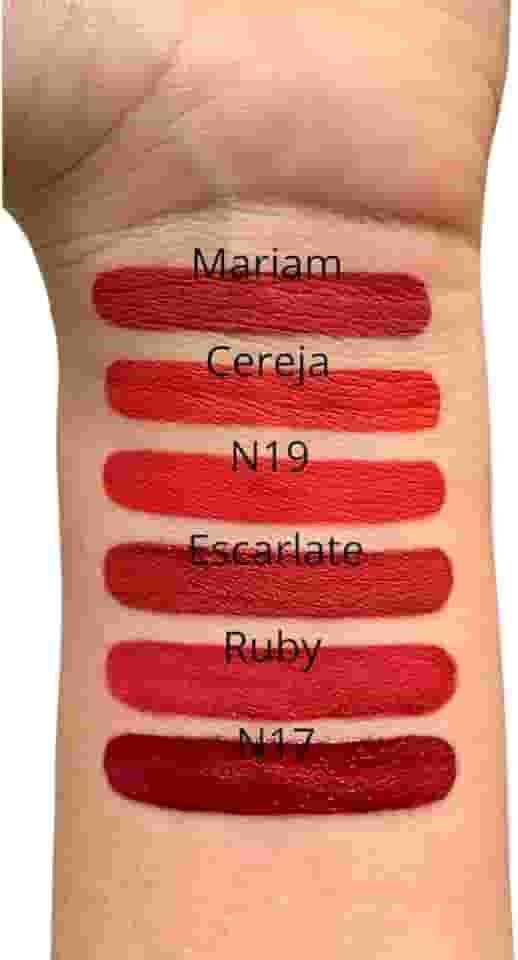 Batom liquido vermelho sucesso - Ludurana (Cereja)