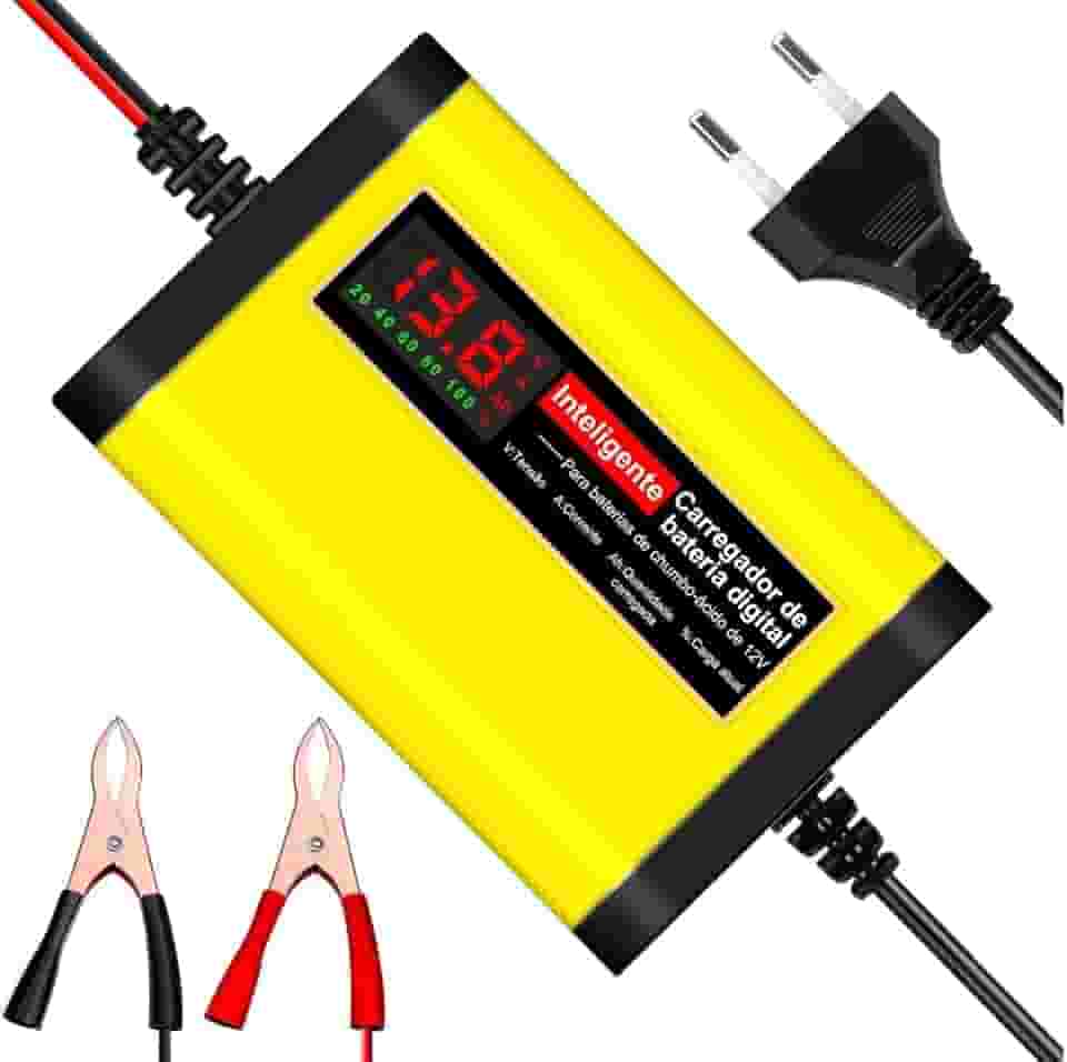 Carregador De Bateria, Carregador Carro Automotivo Moto Bivolt - 12v, Para Carros E Motos Proteção Automática