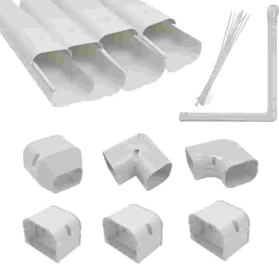 Kit de cobertura de linha AC da Jeacent para mini divisórias, ar condicionado central, bomba de calor, 3' Wx11.3ft